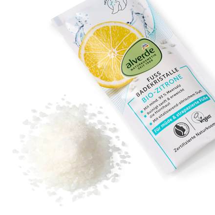 Cristalli per pediluvio con sale marino e limone alverde