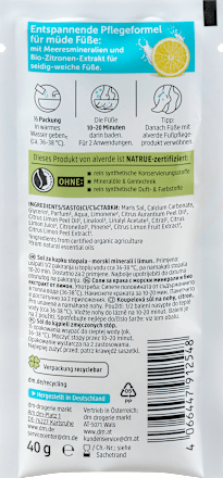 Fußbad Badekristalle Zitrone alverde NATURKOSMETIK