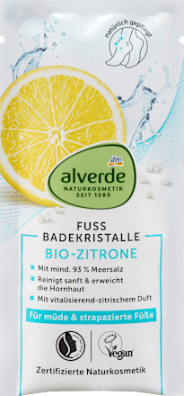 Fußbad Badekristalle Zitrone alverde NATURKOSMETIK