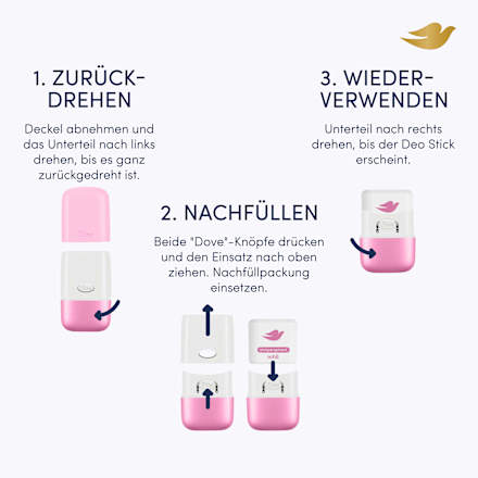 Deostick Blüten- & rote Früchteduft, Nachfüllpack Dove
