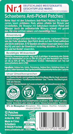 Anti Pickel Patches unreine Haut Schaebens