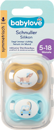 Suzetă din silicon simetrică 5-18 luni babylove
