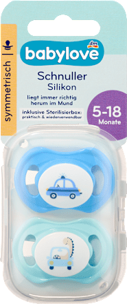 Suzetă din silicon simetrică 5-18 luni babylove