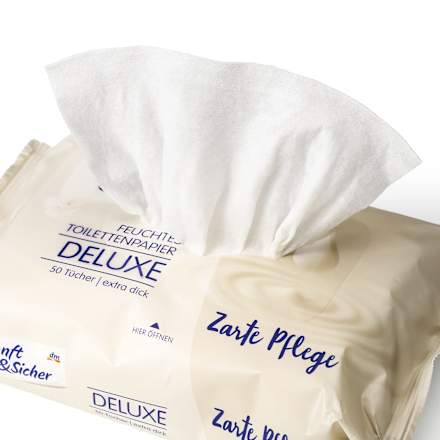 vlhčený toaletní papír Deluxe 3x50 ks Sanft&Sicher