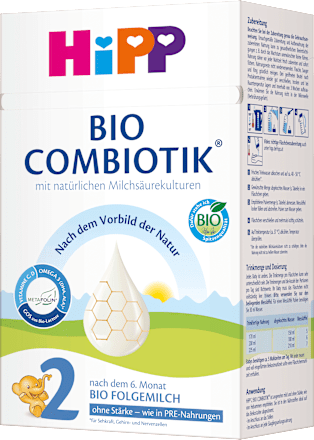 Folgemilch 2 Combiotik ohne Stärke nach dem 6. Monat HiPP