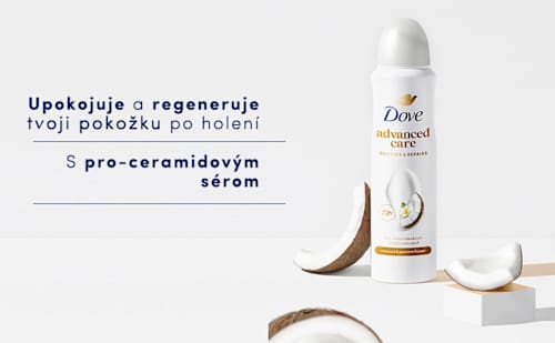 Dámsky antiperspirant v spreji Advanced Care Coconut & Jasmine Flower Dove