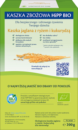 Kaszka jaglana z ryżem i kukurydzą BIO HiPP