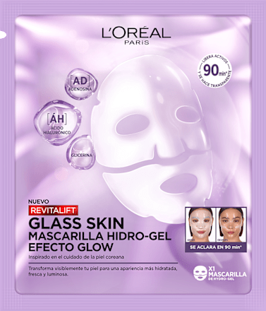 Mască față hidro-gel glass skin  L'ORÉAL PARiS REVITALIFT