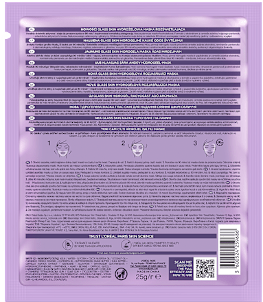 Mască față hidro-gel glass skin  L'ORÉAL PARiS REVITALIFT