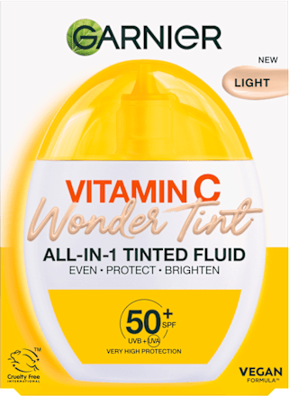 Fluid nuanțator cu SPF50+ și complex iluminator GARNIER