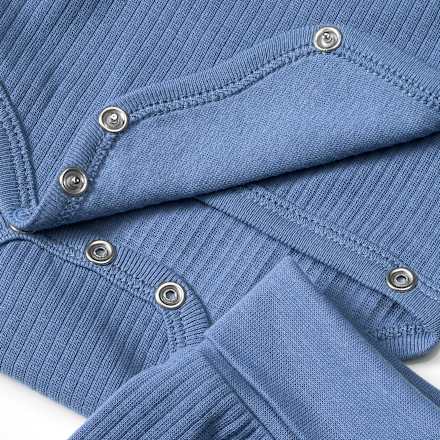 Set mit Wickelbody und Hose mit Hund-Applikation, blau, Gr. 74/80 ALANA