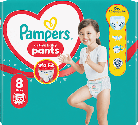 Пелени-гащички, размер 8 (17+ kg) Pampers active baby