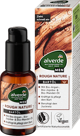 Olio per la cura della barba Rough Nature alverde MEN