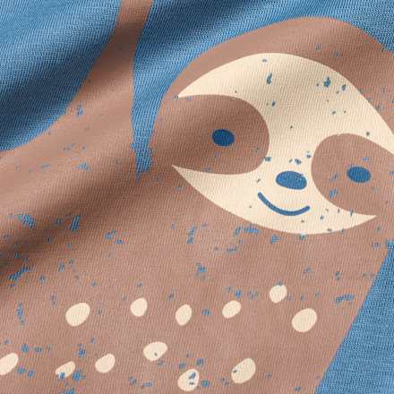 T-Shirt mit Faultier-Motiv, blau, Gr. 98 ALANA