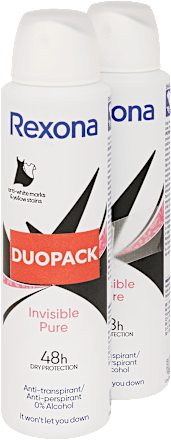 Deo spray Invisible Pure Duopack Rexona