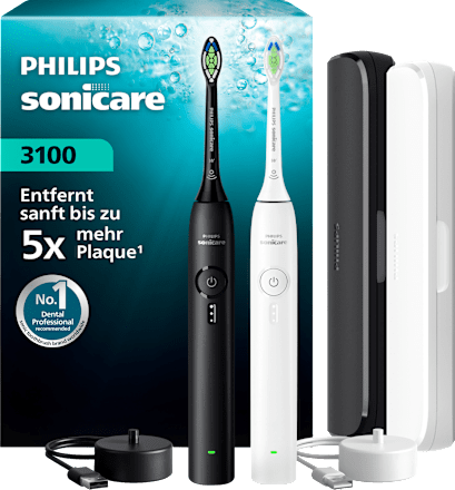 Elektrische Zahnbürste 3100 schwarz & weiß Philips Sonicare