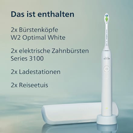 Elektrische Zahnbürste 3100 schwarz & weiß Philips Sonicare