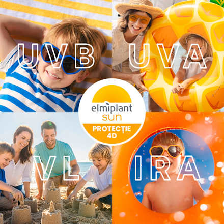 Lapte pentru piele sensibilă cu protecție solară pentru copii SPF 50+ Elmiplant
