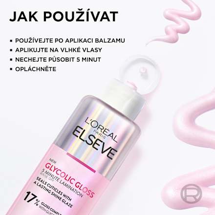 oplachová péče o vlasy Glycolic Gloss L'ORÉAL PARiS ELSEVE