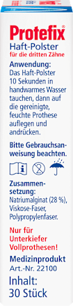 Haftpolster Unterkiefer für Prothesen Protefix