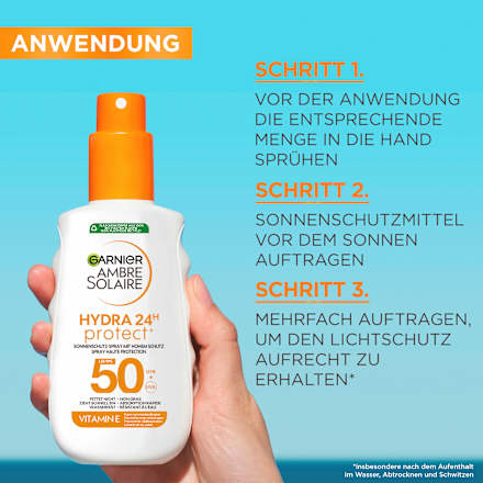 Sonnenspray HYDRA 24h protect, LSF 50 Garnier Ambre Solaire