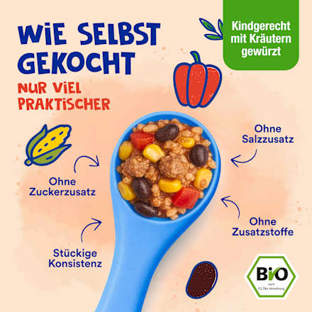 Kinderteller mildes Chili Con Carne ab 1 Jahr Alete