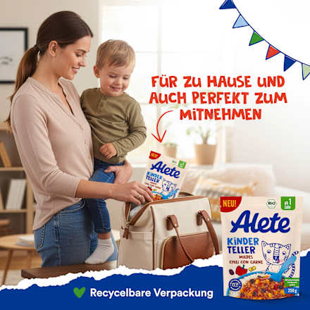 Kinderteller mildes Chili Con Carne ab 1 Jahr Alete