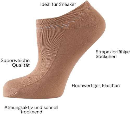 Schuhsöckchen amber Gr. 39-42 (1 Paar) nur die