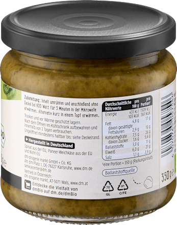 hotové jídlo Palak Paneer dmBio