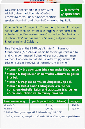 Vitamin K2 + D3 1000 I.E. Tabletten 120 St Doppelherz
