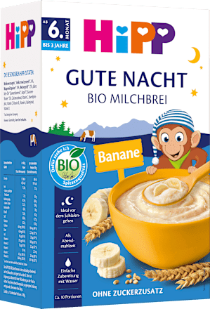 Abendbrei Milch Grieß Banane nach dem 6.Monat HiPP
