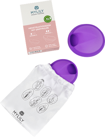 Menstruationsdisk mit Griffmulde Gr. S+L MYLILY