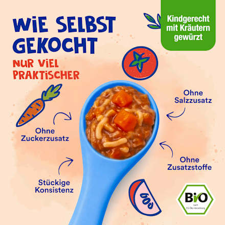 Kinderteller Spaghetti Bolognese ab 1 Jahr Alete