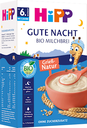 Abendbrei Milch Kindergrieß ab dem 6.Monat HiPP