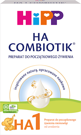 Preparat do początkowego żywienia niemowląt 1 HA Combiotik  HiPP