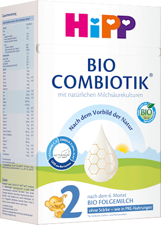 Folgemilch 2 Combiotik ohne Stärke nach dem 6. Monat HiPP