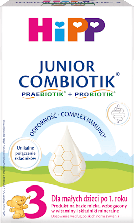 Produkt na bazie mleka 3 Junior Combiotik, po 1. roku HiPP