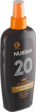 Olej na opaľovanie v spreji SPF 20 NUBIAN
