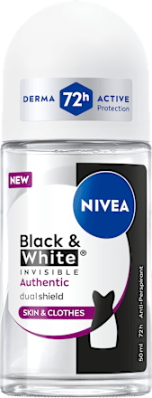 Guľôčkový antiperspirant Black & White Invisible Authentic  NIVEA