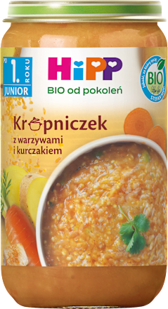 Krupniczek z warzywami i kurczakiem BIO Junior, po 1. roku HiPP