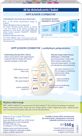 Produkt na bazie mleka dla przedszkolaka po 2,5. roku 5 Junior Combiotik HiPP