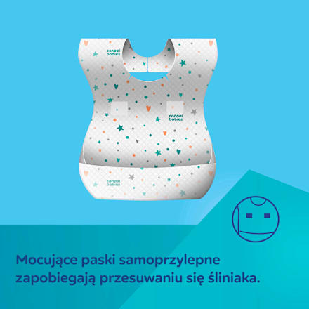 Wodoodporne śliniaki jednorazowe z kieszonką Canpol babies