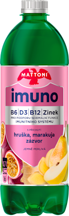 imuno nápoj s příchutí hruška, marakuja a zázvor Mattoni