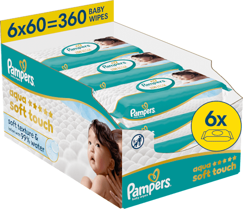 vlhčené ubrousky Aqua Soft Touch 6x60 ks Pampers