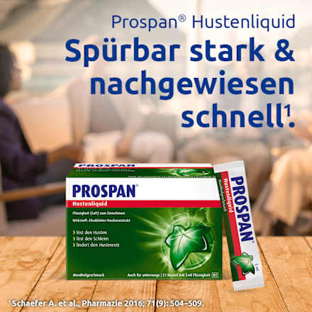 Prospan Efeubltter-Trockenextrakt Hustenliquid 21 x 5 ml mit  Mentholgeschmack, 105 ml