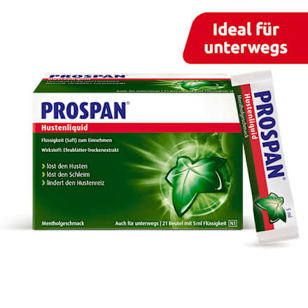 Prospan Efeubltter-Trockenextrakt Hustenliquid 21 x 5 ml mit  Mentholgeschmack, 105 ml