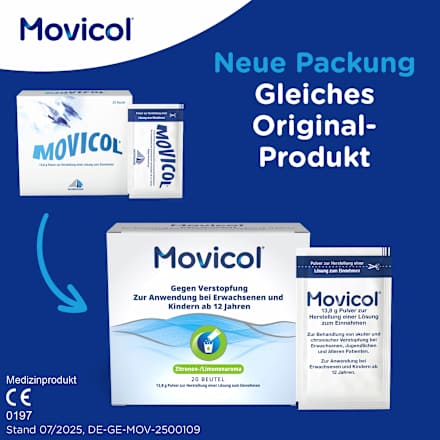 MOVICOL Beutel 100 á 13,8 g Pulver zur Herstellung einer Lösung zum Einnehmen Movicol
