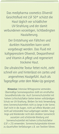medipharma cosmetics Olivenöl Gesichtsfluid LSF 50+  medipharma cosmetics