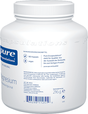 pure encapsulations Magnesium (Magnesiumglycinat) Kapseln 180 St pure encapsulations