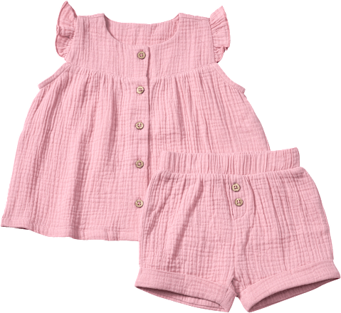 Set mit Tunika und Shorts aus Musselin, rosa, Gr. 110 ALANA